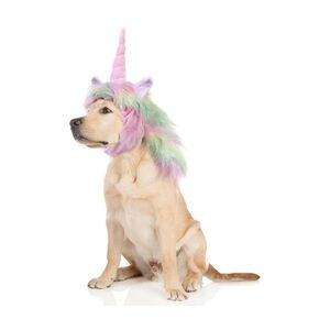 Unicorn funny pet Dog Costume with Pastel Mane size large